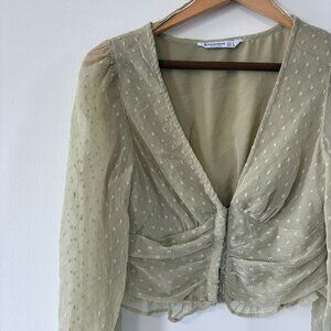 ASOS Pale Green Corset Crop Top – Size Medium